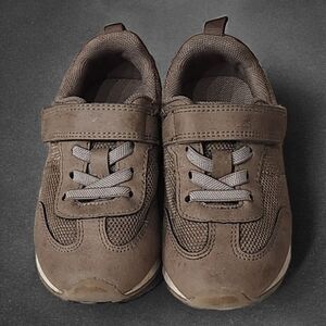 Velcro Closure Khaki Toddler Unisex Shoes -- Size 7.5